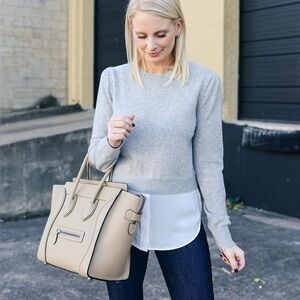 NWT | Veronica Beard ‘Jensen’ Puff Sleeve Cashmere Sweater w/ Blouse Bottom